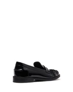 Albert Loafer Black Patent 6 Albert Loafer Black Patent -StepAura Store ALBERT BLACK PATENT PU BACK ANGLE