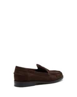 Albert Loafer Chocolate Suede -StepAura Store ALBERT CHOCOLATEFAUXSUEDE BACKANGLE