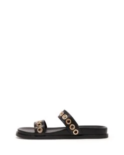 Alliance Sandal Black -StepAura Store ALLIANCE BLACK PU SIDE2
