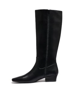 Anine Tall Boot Black -StepAura Store ANINE BLACKSTRETCHPU SIDE2 INTERIOR