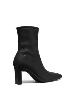 Bette Ankle Boot Black Smooth -StepAura Store BETTE BLACKSMOOTHSTRETCHPU BACKANGLE