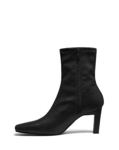 Bette Ankle Boot Black Smooth -StepAura Store BETTE BLACKSMOOTHSTRETCHPU SIDE2 INTERIOR