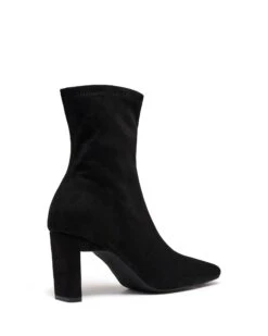 Bette Ankle Boot Black Suede -StepAura Store BETTE BLACKSTRETCHFAUXSUEDE BACKANGLE