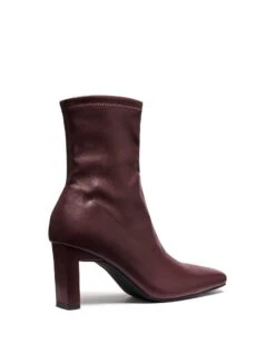 Bette Ankle Boot Bordeaux Smooth -StepAura Store BETTE BORDEAUXSMOOTHSTRETCHPU BACKANGLE