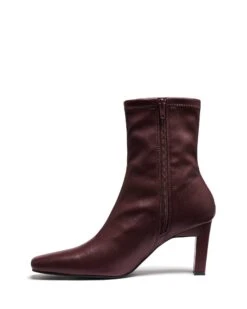 Bette Ankle Boot Bordeaux Smooth -StepAura Store BETTE BORDEAUXSMOOTHSTRETCHPU SIDE2 INTERIOR