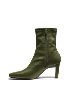 Bette Ankle Boot Khaki Smooth 9 Bette Ankle Boot Khaki Smooth -StepAura Store BETTE KHAKISMOOTHSTRETCHPU SIDE2 INTERIOR