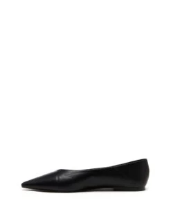 Clara Pointed Flat Black 7 Clara Pointed Flat Black -StepAura Store CLARA BLACK SMOOTHPU SIDE2 INTERIOR