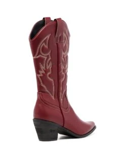 Clayton Cowboy Boot Cherry -StepAura Store CLAYTON CHERRYPU BACK