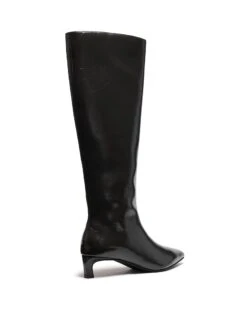 Destiny Tall Boot Black Textured -StepAura Store DESTINY BLACKTEXTUREDPU BACKANGLE