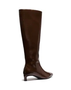 Destiny Tall Boot Chocolate Textured -StepAura Store DESTINY CHOCOLATETEXTUREDPU BACKANGLE
