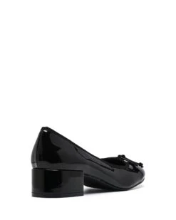 Diana Ballet Heel Black Patent -StepAura Store DIANA BLACKPATENT BACKANGLE