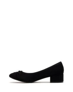 Diana Ballet Heel Black Microsuede -StepAura Store DIANA BLACK MICRO SIDE2