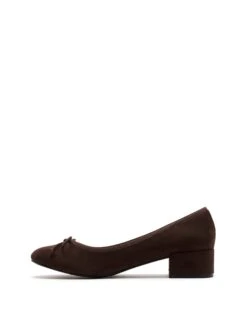 Diana Ballet Heel Chocolate Microsuede 7 Diana Ballet Heel Chocolate Microsuede -StepAura Store DIANA CHOC MICRO SIDE2
