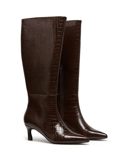 Dove Tall Boot Chocolate Croc