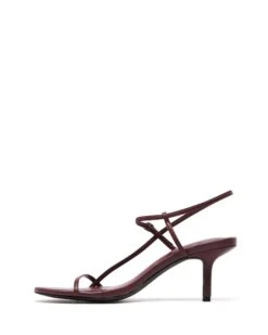 Easton Slingback Heel Bordeaux 7 Easton Slingback Heel Bordeaux -StepAura Store EASTON BORDEAUXSMOOTHPU SIDE2 INTERIOR