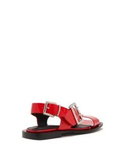 Easy Slingback Flat Red Patent -StepAura Store EASY RED PATENT PU BACK