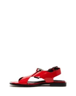 Easy Slingback Flat Red Patent -StepAura Store EASY RED PATENT PU SIDE2