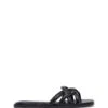 Gabrielle Flat Sandal Black Burnished