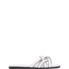 Gabrielle Flat Sandal White Burnished