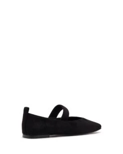 Gael Ballet Flat Black Suede 6 Gael Ballet Flat Black Suede -StepAura Store GAEL BLACKFAUX SUEDE BACK