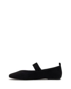 Gael Ballet Flat Black Suede 7 Gael Ballet Flat Black Suede -StepAura Store GAEL BLACKFAUX SUEDE SIDE2