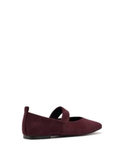 Gael Ballet Flat Bordeaux Suede -StepAura Store GAEL BORDEAUXFAUX SUEDE BACK