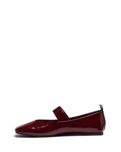Gael Ballet Flat Bordeaux Patent 7 Gael Ballet Flat Bordeaux Patent -StepAura Store GAEL BORDEAUXPATENTPU SIDE2 INTERIOR