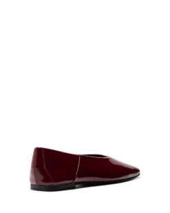 Gaia Flat Bordeaux Patent -StepAura Store GAIA BORDEAUX BACKANGLE