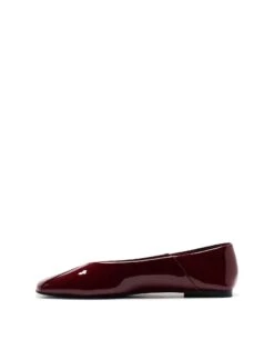 Gaia Flat Bordeaux Patent -StepAura Store GAIA BORDEAUX SIDE2 INTERIOR