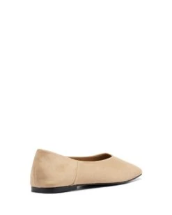 Gaia Flat Cashew Suede -StepAura Store GAIA CASHEW BACKANGLE