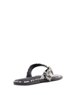Gallery Thong Sandal Black/White Snake -StepAura Store GALLERY BLACKWHITESNAKE BACKANGLE cdcf0627 c29b 4006 af34 581a95d67fde
