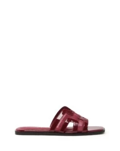 Gaze Flat Sandal Cherry Mesh -StepAura Store GAZE CHERRY MESH SIDE