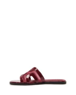 Gaze Flat Sandal Cherry Mesh -StepAura Store GAZE CHERRY MESH SIDE2