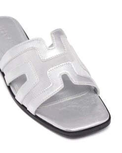 Gaze Flat Sandal Silver Mesh 7 Gaze Flat Sandal Silver Mesh -StepAura Store GAZE SILVER TOEANGLE