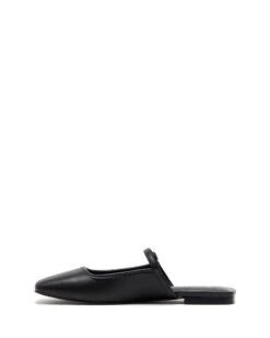 Gianna Ballet Flat Black Smooth -StepAura Store GIANNA BLACKSMOOTH PU SIDE2