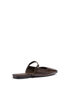 Gianna Ballet Flat Chocolate Croc -StepAura Store GIANNA CHOCCROCPU BACKANGLE