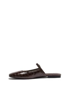 Gianna Ballet Flat Chocolate Croc -StepAura Store GIANNA CHOCCROCPU SIDE2 INTERIOR