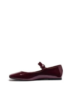 Gracee Ballet Flat Bordeaux Patent -StepAura Store GRACEE BORDEAUXPATENTPU SIDE2 INTERIOR