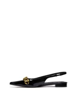 Guilty Slingback Flat Black Patent 7 Guilty Slingback Flat Black Patent -StepAura Store GUILTY BLACK PATENTPU SIDE2 INTERIOR