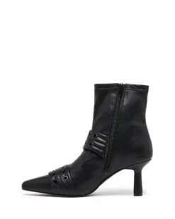 Hadley Ankle Boot Black -StepAura Store HADLEY BLACK STRETCH PU SIDE2 INTERIOR b3a2a279 ad15 45b3 8b8d cdb81992ea79