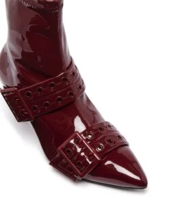 StepAura Store -StepAura Store HADLEY BORDEAUX STRETCH PU TOE ANGLE