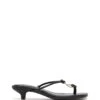 Haydn Thong Heel Black Smooth