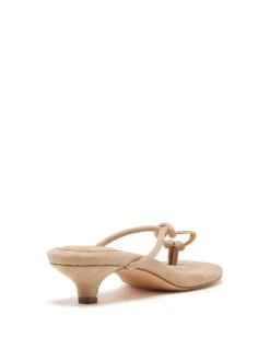 Haydn Thong Heel Cashew Microsuede -StepAura Store HAYDN CASHEWMICROSUEDE BACKANGLE