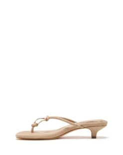 Haydn Thong Heel Cashew Microsuede -StepAura Store HAYDN CASHEWMICROSUEDE SIDE2 INTERIOR