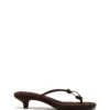 Haydn Thong Heel Chocolate Microsuede