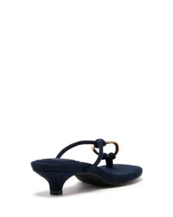 Haydn Thong Heel Navy Microsuede 6 Haydn Thong Heel Navy Microsuede -StepAura Store HAYDN NAVYMICROSUEDE BACKANGLE