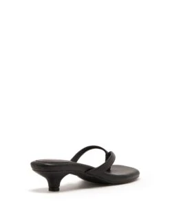 Heatwave Thong Heel Black -StepAura Store HEATWAVE BLACK SMOOTH PU BACK
