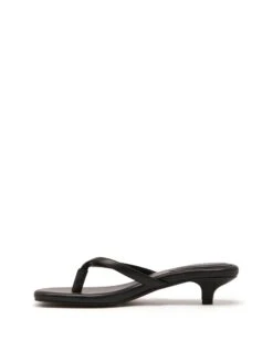 Heatwave Thong Heel Black -StepAura Store HEATWAVE BLACK SMOOTH PU SIDE2