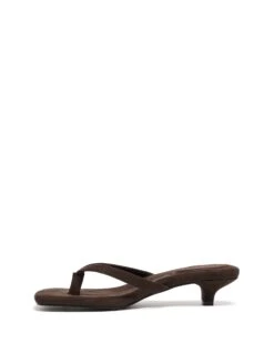 Heatwave Thong Heel Chocolate Microsuede -StepAura Store HEATWAVE CHOCOLATEMICROSUEDE SIDE2 INTERIOR