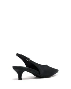 Indiana Slingback Pump Black Suede -StepAura Store INDIANA BLACKBACKANGLE